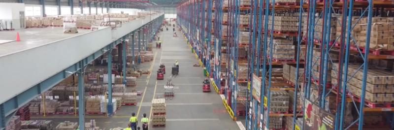 Interior of distribution center