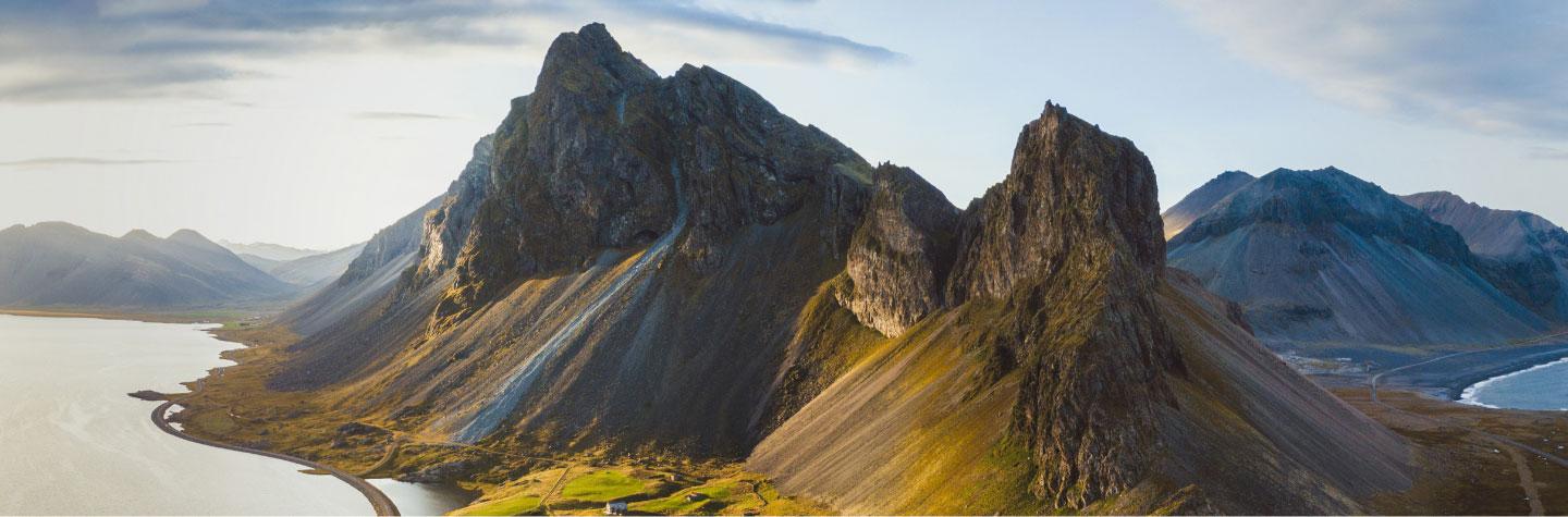 A mountain range and clear sky A mountain range and clear sky